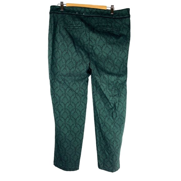 roz & Ali Green Baroque Pants, Women's Size 16 - Picture 2 of 7